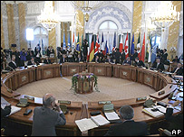 Reunión de los G-8 en San Petersburgo.